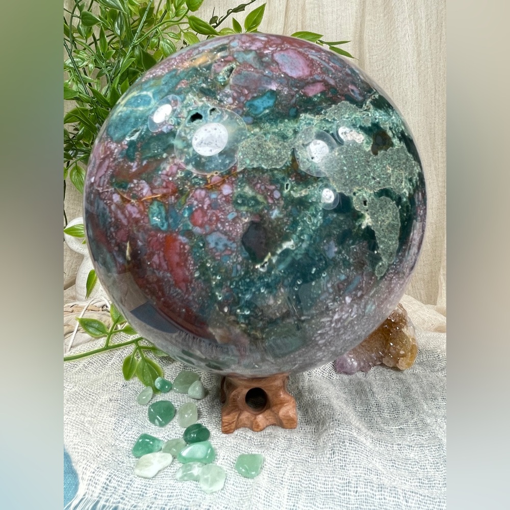2714 HUGE Ocean Jasper Crystal Sphere - 128.4mm